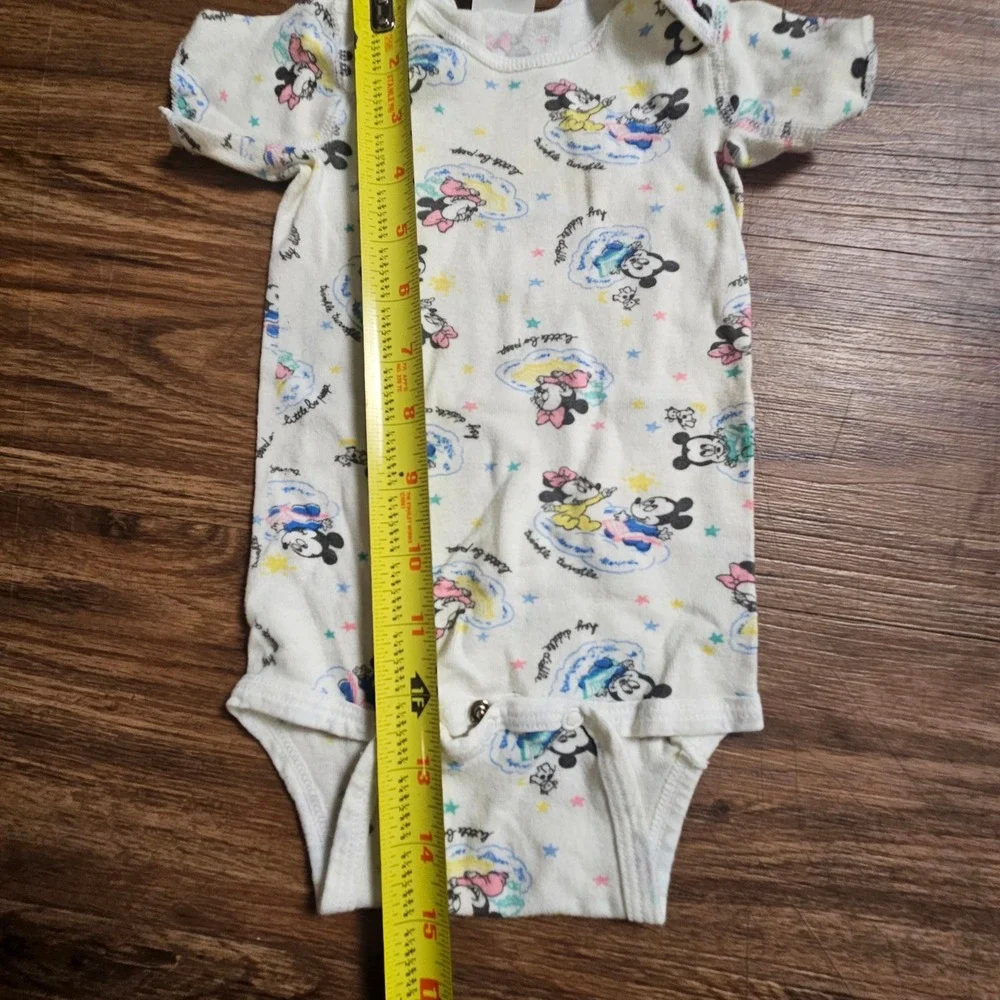 Vintage Disney Mickey Minnie Mouse One Piece Bodysuit Dundee M USA Kidcore Retro